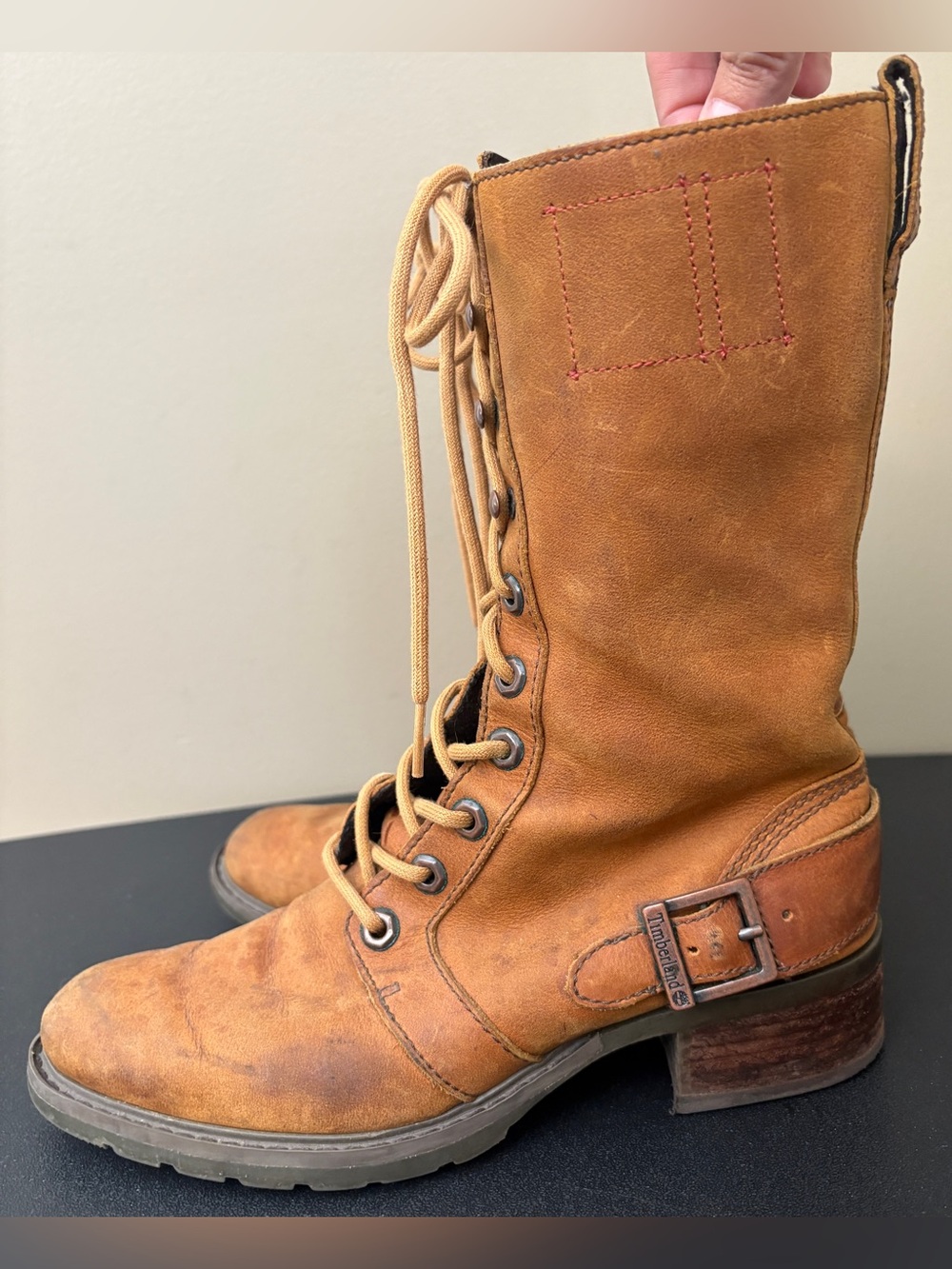 Timberland Tall Leather Lace-Up Boots Women’s SIZE 6.5M